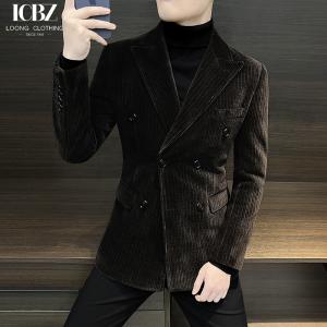 Customized Logo Printing Chenille Men's Winter Double-Breasted Suit Jacket