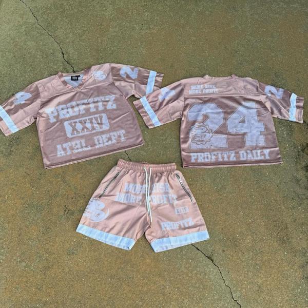 Custom Polyester Football Sportwear Baseball t Shirt and Short Set Cropped Boxy t Shirt Tracksuits Sets Jersey T-shirt Short Set