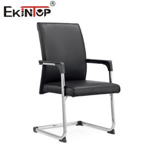 Mid Back Leather Office Chair With Armrests Soft Seat