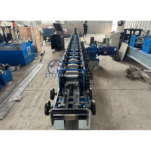 30*50mm and 30*70mm 2 sizes in 1 U guide rail roll forming machine for Nicaragua shutter door track machine