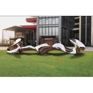 China Double Wings Outdoor Garden Statuary Stainless Steel Polished Surface on sale