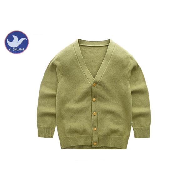 Buy Basic V Neck Boys Cardigan Sweater / Cotton Kindergarten Uniform at wholesale prices