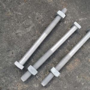 Quality 1/2&quot; Galvanized Steel C1045 Square Head Machine Bolt for sale