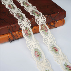 2020 new design Eco-friendly Narrow lace fabric for lady dress eyelet embroidery