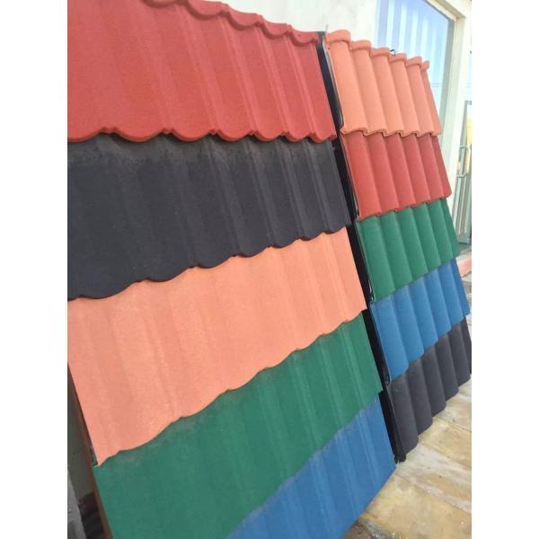 Weather Resistant Colorful Stone Tiles Roofing 0.2mm Thickness