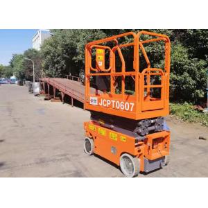 Safety Single Man Electric Scissor Lift , Motorized Scissor Lift 25ft Height