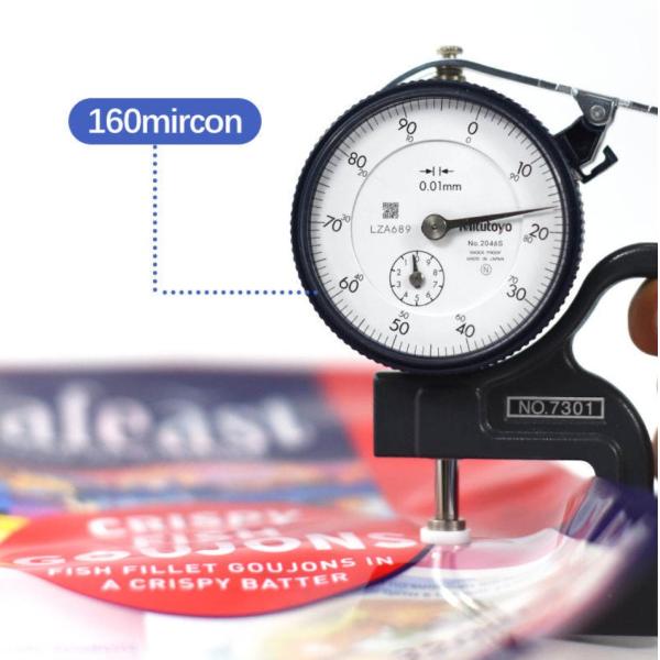 Customized Printing Vacuum Fish Chicken Frozen Food Packaging With 3-Side Sealed Plastic Bag Logo