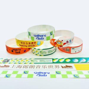 Customized Waterproof Paper Wristband with Bar Coding and Digital Printing
