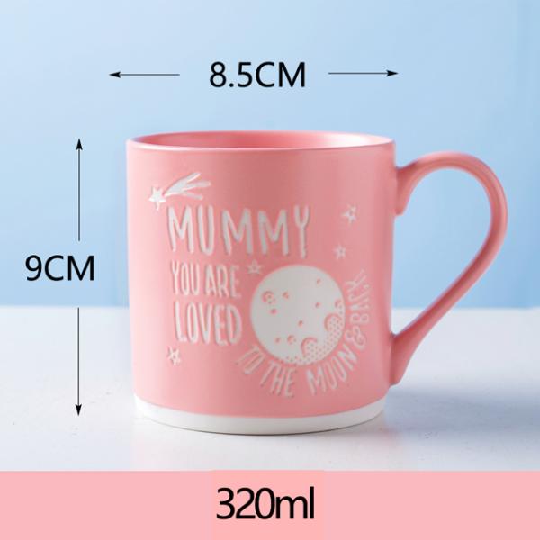 European Style Ceramic Milk Mug , Coffee Ceramic Cups 320ml For Family Gifts