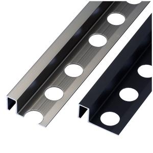 Aluminium Profile Square Edge Tile Trim For Bathroom Floor Metal Corner Trim