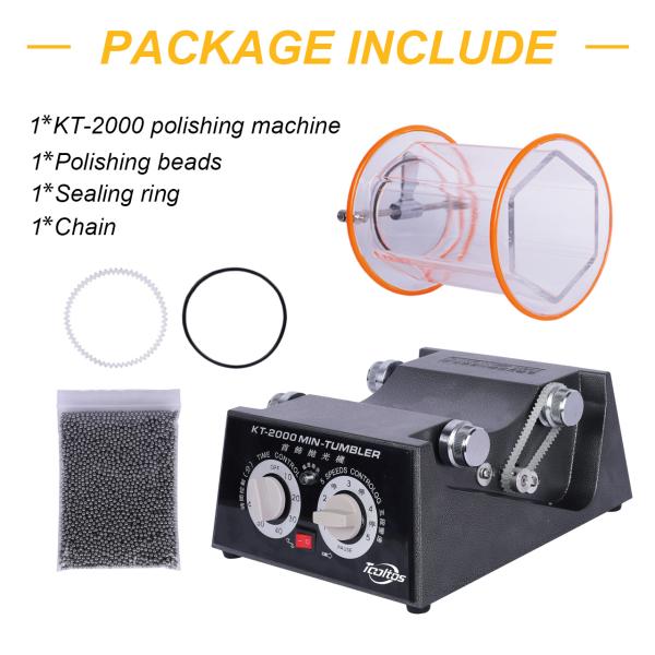 Tooltos KT-2000 Jewelry Rotary Tumbler Polishing Machine