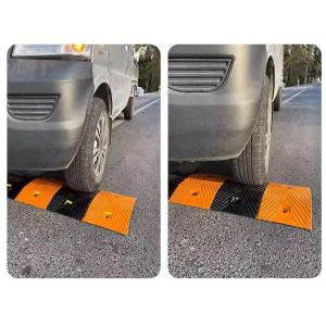 Yellow And Black Speed Bumps / Rubber Road Hump Customized