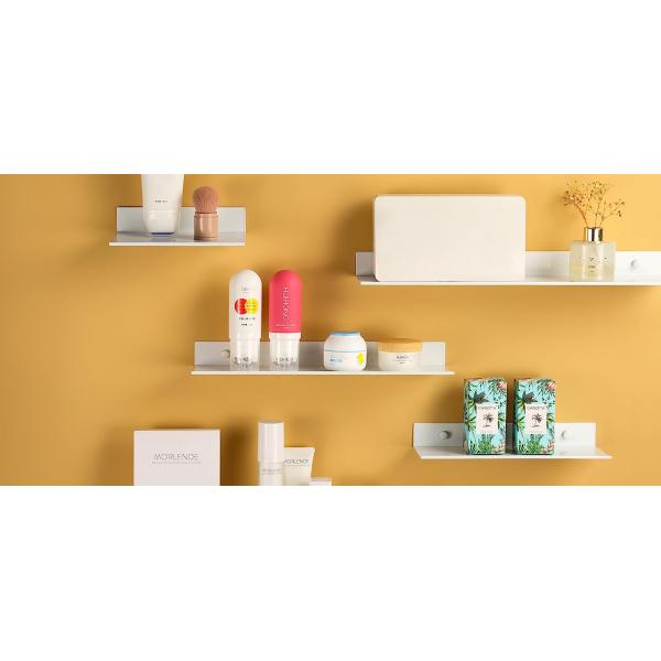 Stylish Matt Black Wall Mount Floating Metal Wall Shelf Bracket for Easy Installation