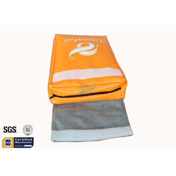Orange Fireproof Document Bag 7"x11"x2" Fire Safe Passport Cash Pouch Non Itchy
