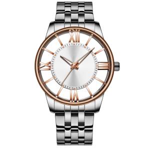 3ATM Stainless Steel 42mm Men'S Quartz Watch Transparent Case Customized