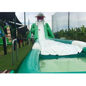 Hippo Giant Inflatable Water Slide For Adult , Comercial Slide Water Slip And