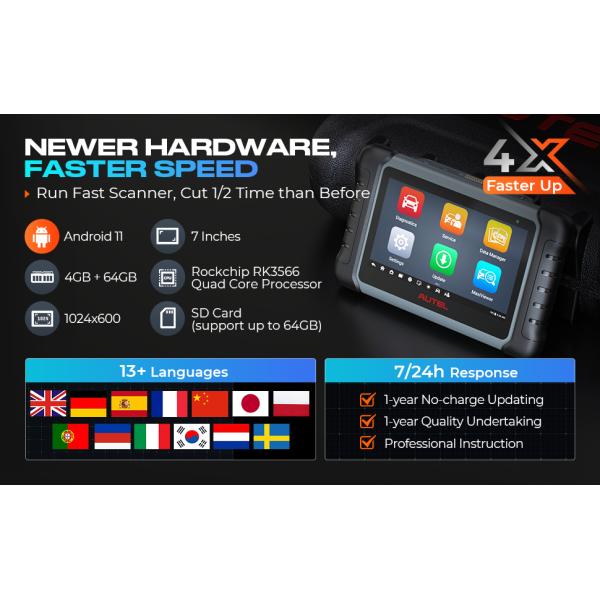 Autel MaxiPRO MP808S Bidirectional Scan Tool With ECU Coding Active Test 30+ Service Functions Work With MV105/MV108 Upg