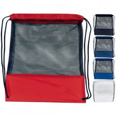Quality Customizable Mesh Drawstring Backpacks Eco-friendly Cloth Drawstring Bag for sale