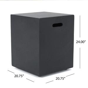 Concrete Burning Outdoor Gas Firepit Patio Furniture 40" Rectangular