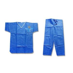 Quality SMS V Shape Disposable Patient Scrub Suit 35gsm Biodegradable Medical for sale