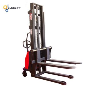 Electric Lifting Semi Electric Pallet Stacker 25mm Ground Clearance 650KG Load