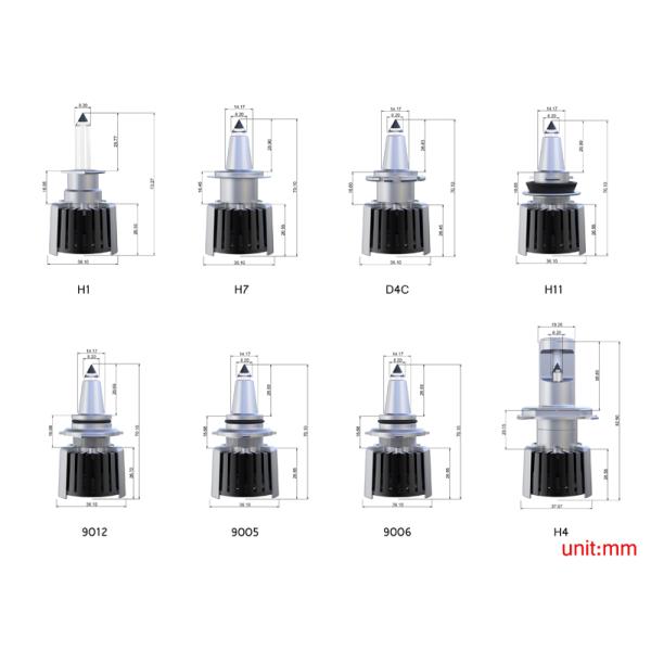 9005 HB3 LED Headlight Bulbs Kit 120W 12000LM Car Truck Light 6000K White