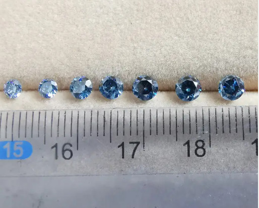 Buy HPHT Lab Grown Diamond Jewelry Polished Fancy Vivid Blue Diamond at wholesale prices