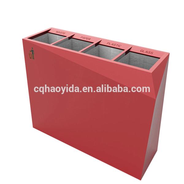 Stainless Steel 1000mm High Multi Compartment Trash Can