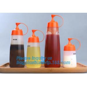 Food grade LDPE soft squeeze chili hot tomato sauce ketchup plastic bottles,16oz