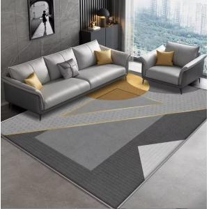 Geometric Special Style Living Room Floor Carpet Polyester Fiber Material