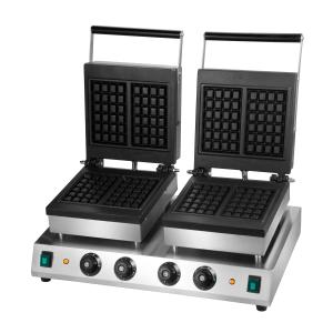 Stainless Steel Commercial Electric Waffle Baker 2.38kw With Adjustable