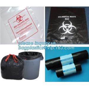 Biohazard liner bags, drawstring liner, drawtape liner, clinical, medical,