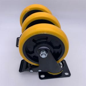 3 Inch Polyurethane Swivel Plate Industrial Casters Wheels With Lock