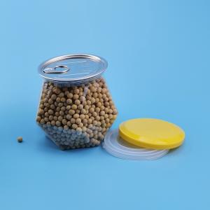 Clear PET Diamond 30g 650ml Plastic Cookie Jar Containers