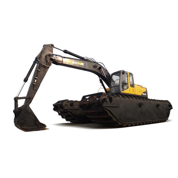 Buy Heavy Duty Three Chains Amphibious Equipment With Big Float Operating Weight 40 Ton at wholesale prices