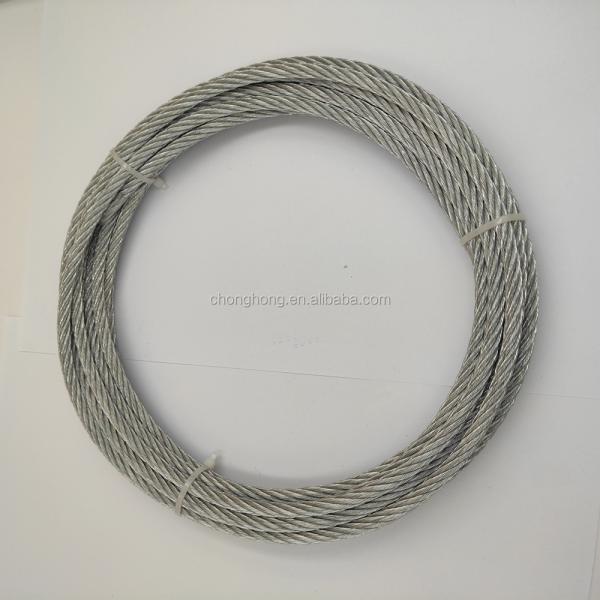Manufacture 1/4" Steel Cable with 7x7 Galvanized Wire Rope at Steel Core and AiSi Standard