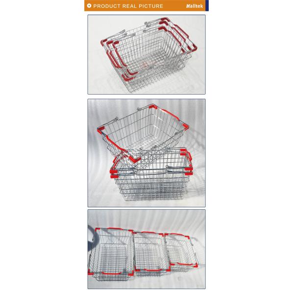 Rectangle Metal Wire Mesh Shopping Basket For Customized Retail And Supermarket Needs