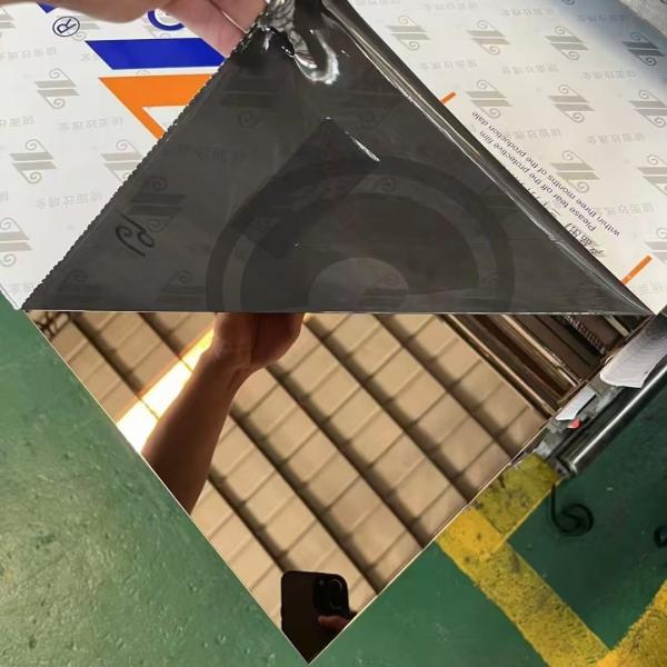 HONGWANG Stainless Steel Sheet Gold Mirror, Black Mirror Finishing With Anti-Fringer Print Treatment