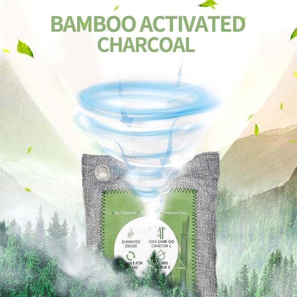 OEM 12 Pack Bamboo Air Purifying Bag Activated Charcoal Bags Odor Absorber 6x50g 6x150g MSDS Certified