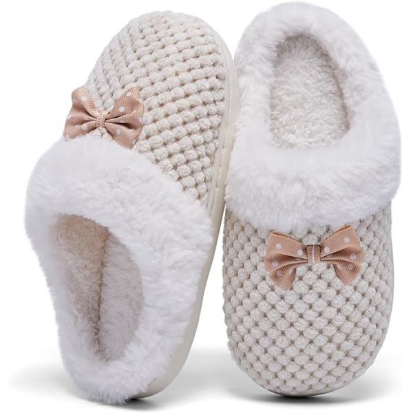 Anti Slip Design Indoor Childrens Bedroom Slippers With Knitted Upper OEM Logo