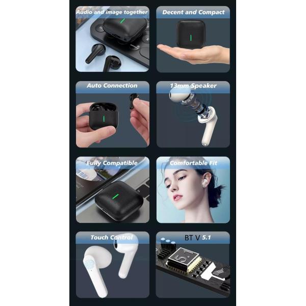 TWS Bluetooth 5.1 Earphones Waterproof Wireless Earphones With Ear Hooks