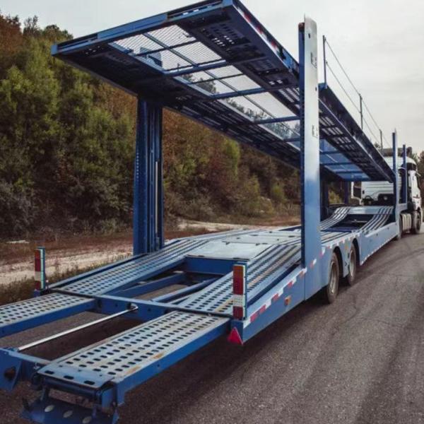 Double Classis 3 Axle 6/8/10 Car Carrier Semi-Trailer Car Transport Truck