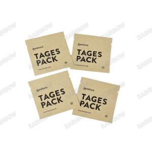 Custom printed food grade stand up kraft paper packaging pouch Three Side Heat