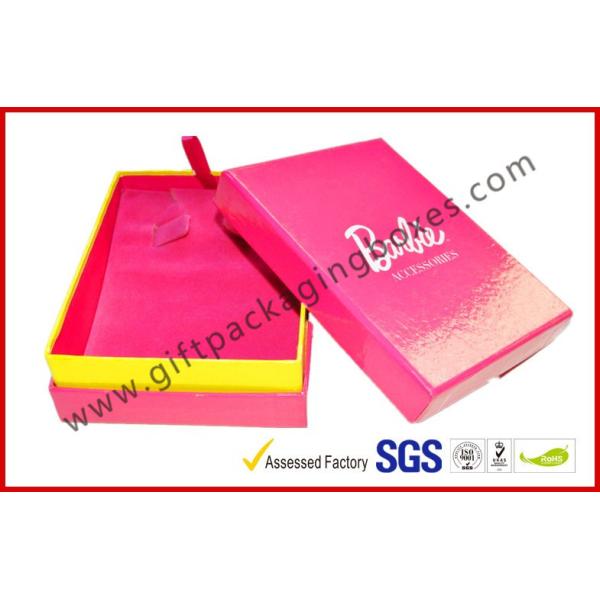 Fancy Jewellery Packaging Boxes For Valentine Gift, Pink Rigid Paper Gift