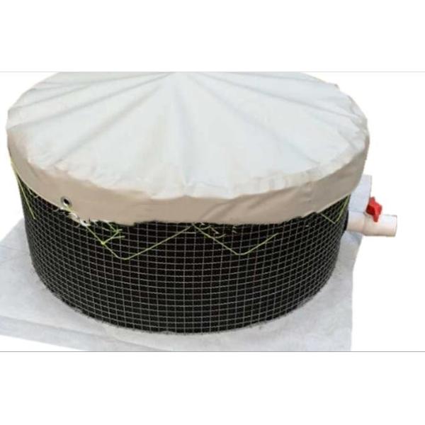 20000L PVC Fish Farming Tank with Lid, Flexible Tarpaulin Wire Mesh Tank For Agricultural