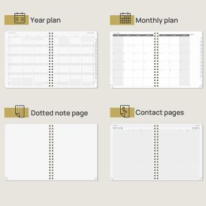 ODM Hardcover 2023 Weekly Planner Custom Daily Weekly Schedule Monthly Tabs