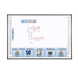 Precision Interactive Whiteboard IB-Q4 Series With Wall Mount Mobile Stand Installation For School Kids Teaching