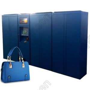 Credit Card Payment 32" Luggage Lockers With Advertising Screen