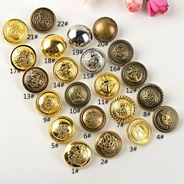 Factory wholesale high quality metal buttons hand stitched button windbreaker metal buttons can be customized LOGO