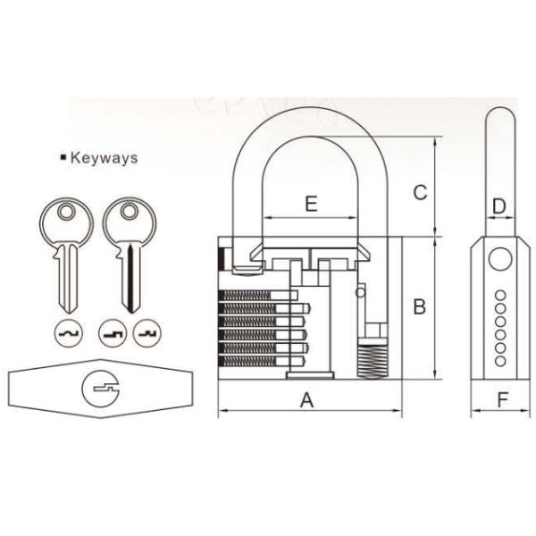 High Security Padlock Brass Diamond Padlock Household Padlock with 5 Year Guarantee and Performance